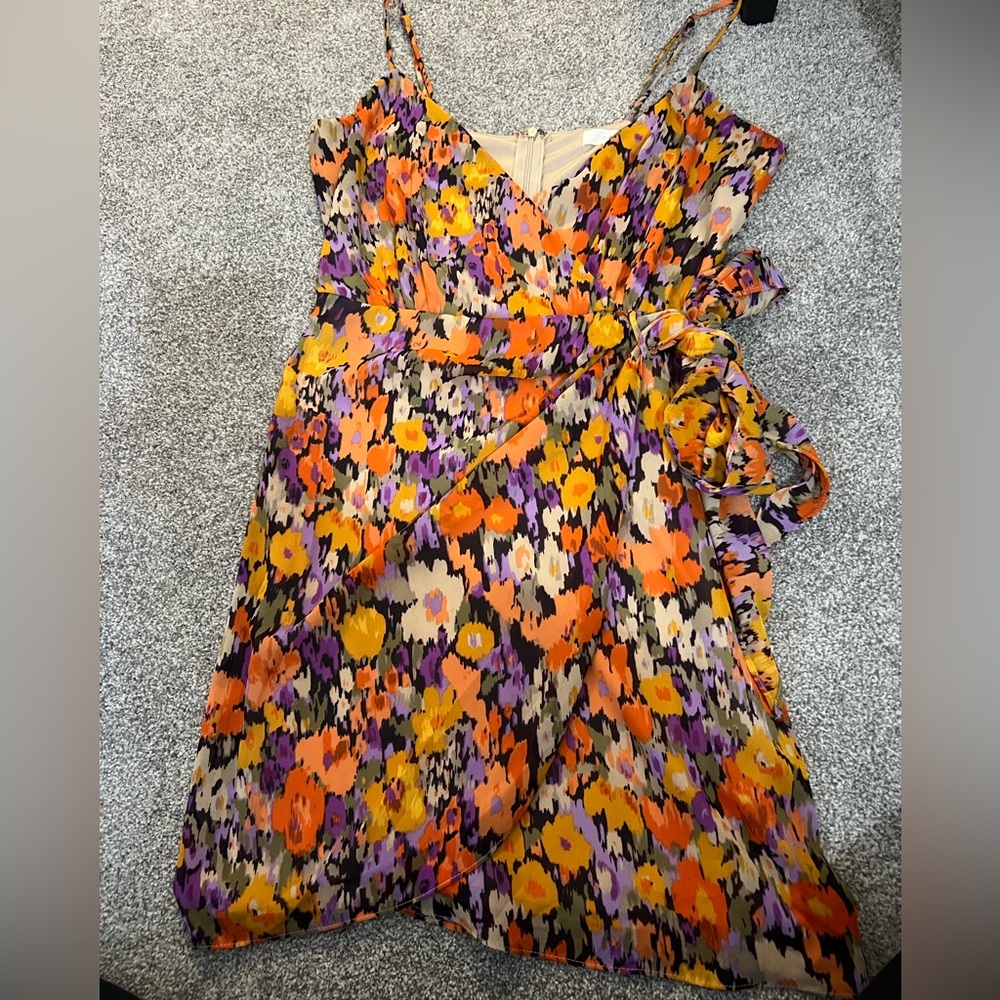 NEVER BEEN WORN Lush wrap front mini dress